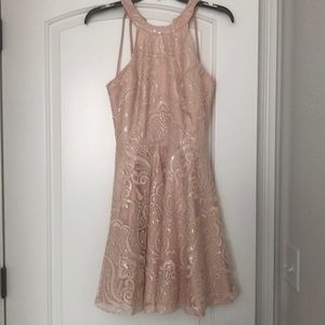 Light pink prom dress
